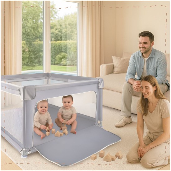 Saliekama bērnu manēža KIVO – rotaļu laukums un sausais baseins, 120 x 120 cm