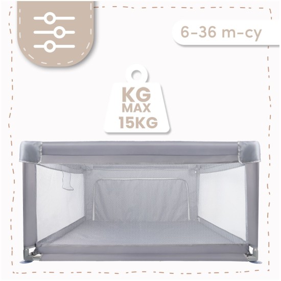 Saliekama bērnu manēža KIVO – rotaļu laukums un sausais baseins, 120 x 120 cm
