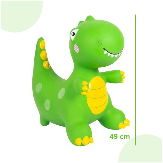 Piepūšamais gumijas batuts Dinozaurs ar pumpi, 49 cm