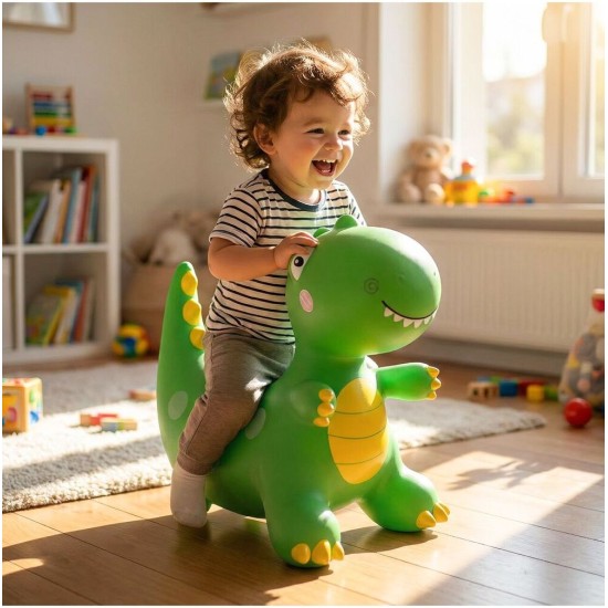 Piepūšamais gumijas batuts Dinozaurs ar pumpi, 49 cm