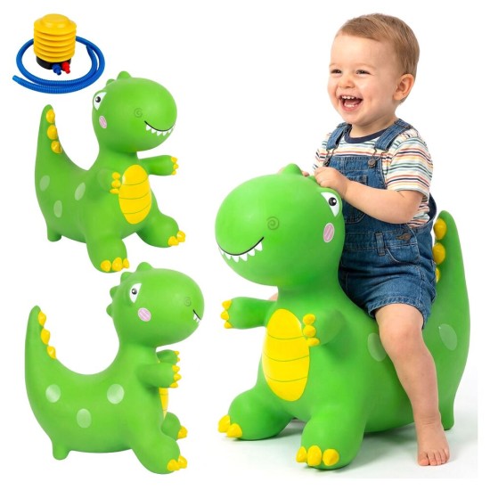Piepūšamais gumijas batuts Dinozaurs ar pumpi, 49 cm
