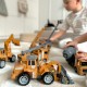 Celtniecības kravas automašīnu komplekts XXL ar kustīgām daļām, 6 gab
