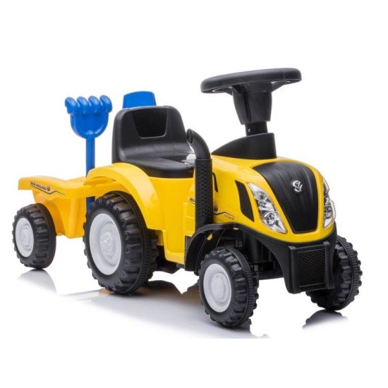 Bērnu traktors ar piekabi New Holland , dzeltena