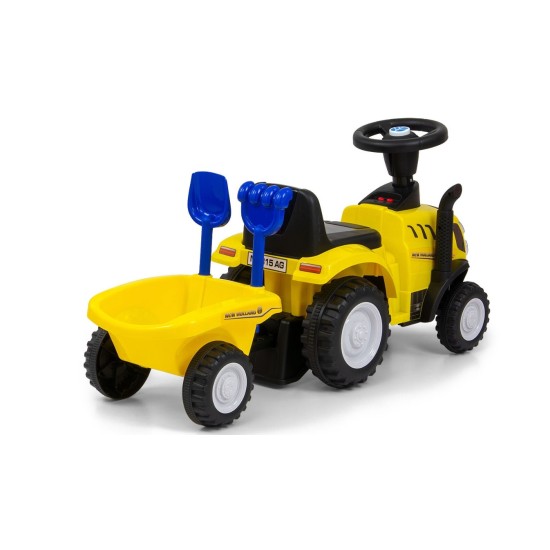 Bērnu traktors ar piekabi New Holland , dzeltena