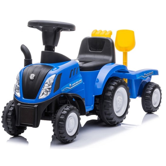 Bērnu traktors ar piekabi New Holland , zils