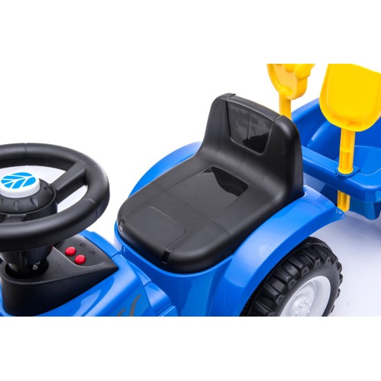 Bērnu traktors ar piekabi New Holland , zils