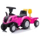 Bērnu traktors ar piekabi New Holland , rozā