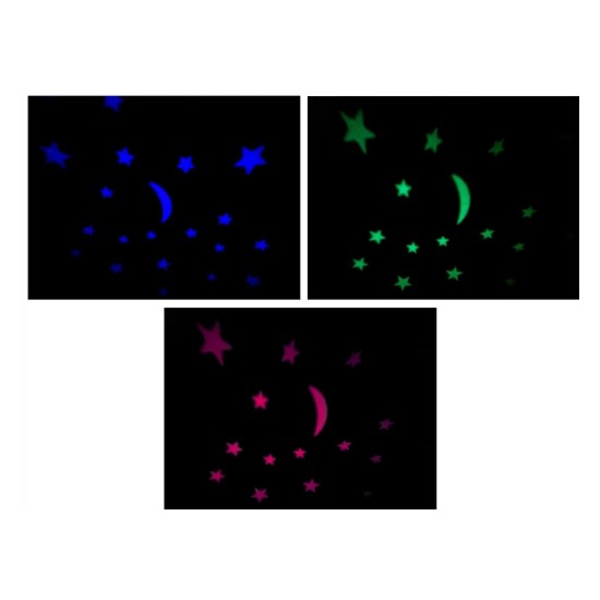 LED muzikinė naktinė lemputė su projektoriumi "Grybas"