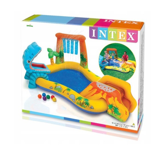 INTEX ūdens rotaļu centrs "Dinozaurs" ar ūdens strūklu