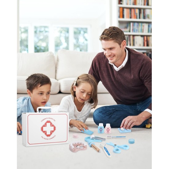 Koka ārsta komplekts koferī, Doctor toy