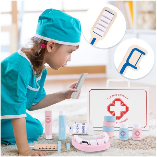 Koka ārsta komplekts koferī, Doctor toy