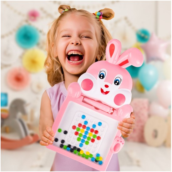 Montessori bērnu magnētiskais dēlis "Magpad", Rabbit Pink, 30 cm.