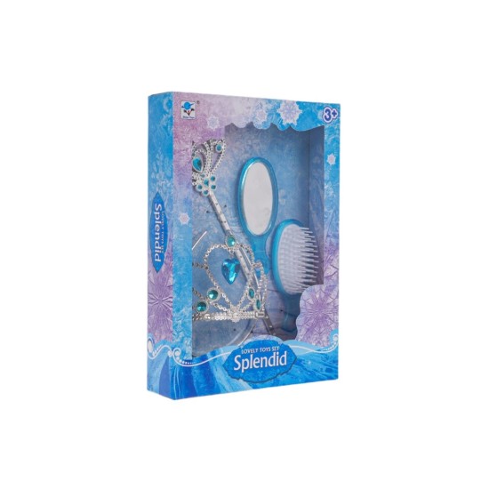 Mazās princeses komplekts, zils, 4 daļas.