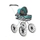 Leļļu rati "Alice Retro", Zebra Turquoise