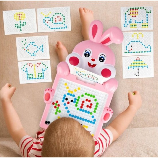 Montessori bērnu magnētiskais dēlis "Magpad", Rabbit Pink, 46.5 cm.