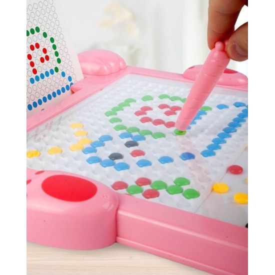 Montessori bērnu magnētiskais dēlis "Magpad", Rabbit Pink, 46.5 cm.