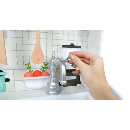 Daudzfunkcionāla moderna koka virtuve Play Kitchen