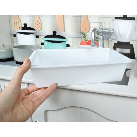 Daudzfunkcionāla moderna koka virtuve Play Kitchen