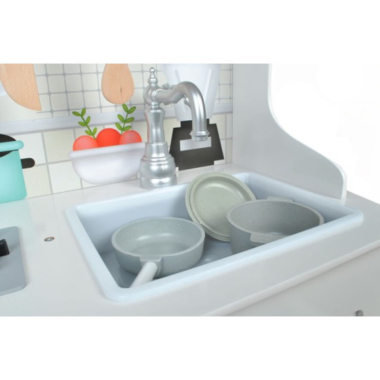 Daudzfunkcionāla moderna koka virtuve Play Kitchen