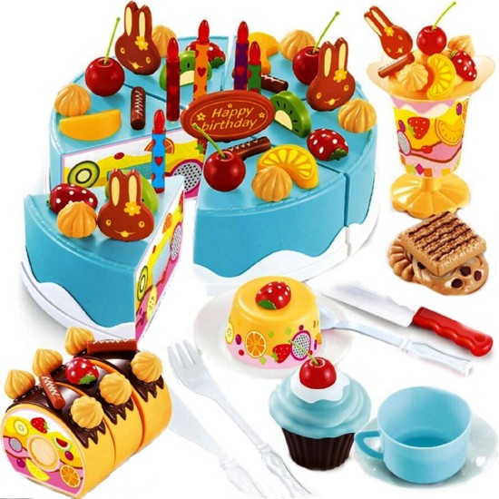 Gimtadienio pjaustomas tortas su 75 vnt. priedų „Happy Birthday”.