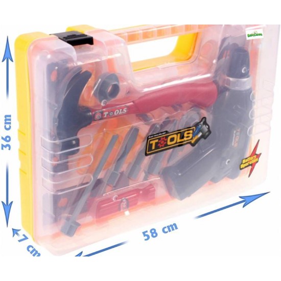 Rotaļlietu meistara komplekts koferī "TOOLS"