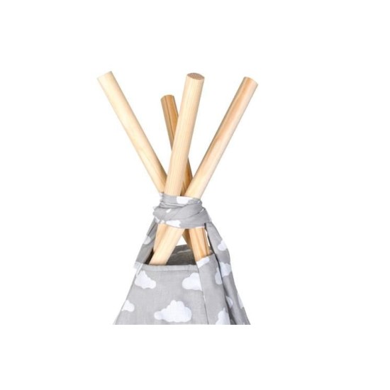 Play telts tipi WIGWAM ar mīkstu paklājiņu un 3 spilveniem Rose