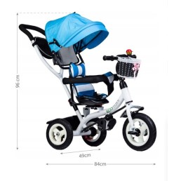 Bērnu trīsritenis Ecotoys Blue/White