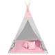 Play telts tipi WIGWAM ar mīkstu paklājiņu un 3 spilveniem Rose