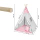 Play telts tipi WIGWAM ar mīkstu paklājiņu un 3 spilveniem Rose