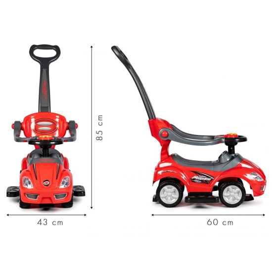 Mašīna - stūmējs DELUXE 3w1 Red