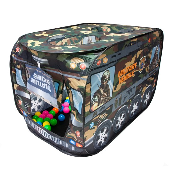 Spēļu telts MILITARY + 50 krāsainas bumbiņas