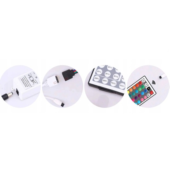 RGB Juosta 5 metrų 300 vnt. LED multichip