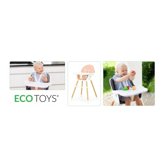 Barošanas krēsls Ecotoys Rose New 2in1