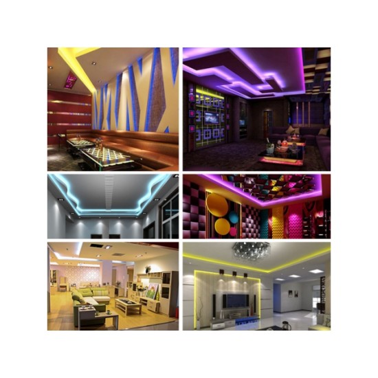 RGB Juosta 5 metrų 300 vnt. LED multichip