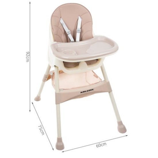Bērnu barošanas krēsls Kruzzel 3in1 Pink