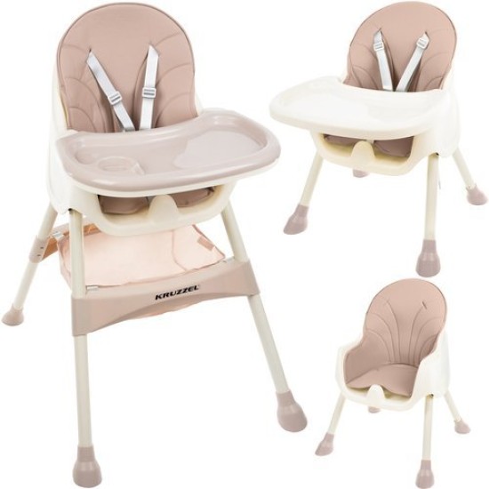Bērnu barošanas krēsls Kruzzel 3in1 Pink