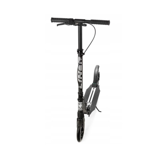 Alumīnija skrejritenis RAVEN STRAIGHT BLACK PRO ar lielu 20 cm. riteņi Rokas bremze un priekšējā piekare