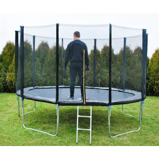 Batutas 12" 366 cm skersmens, su apsauginiu tinkleliu ir kopėčiomis