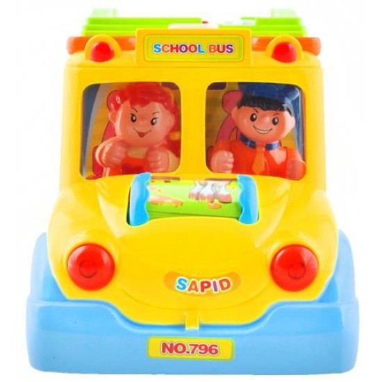Jautrs izglītojošs autobuss ar gaismām un mūzikas instrumentiem