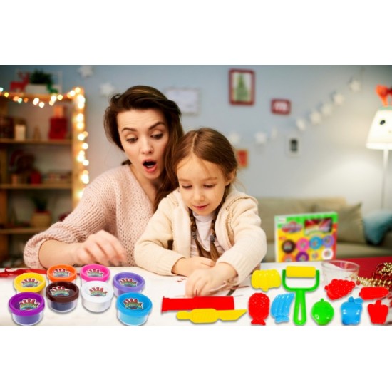Plastilīna komplekts 8gab. ar piederumiem