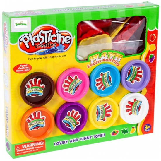 Plastilīna komplekts 8gab. ar piederumiem