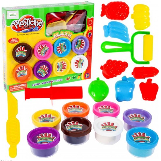 Plastilīna komplekts 8gab. ar piederumiem