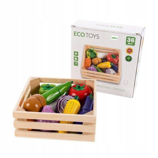 Medinės pjaustomos daržovės ECOTOYS