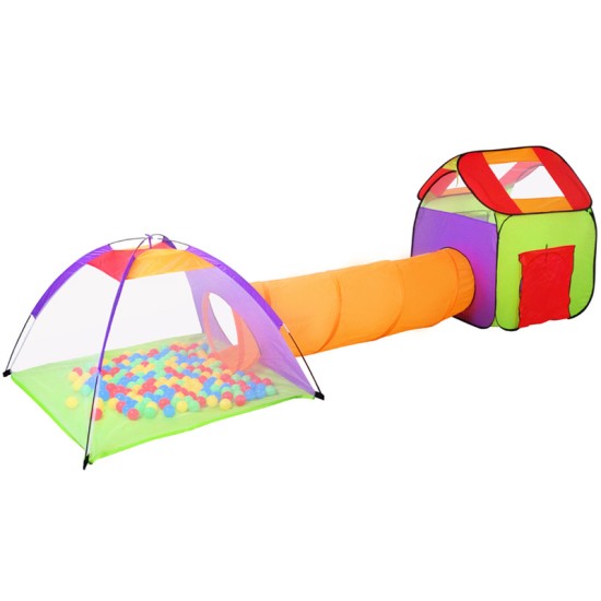 Tuneļa telts 375 cm. 3*1 ar 200 bumbiņām