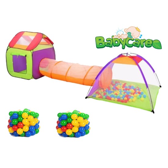 Tuneļa telts 375 cm. 3*1 ar 200 bumbiņām