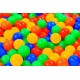 100 gab. krāsainas plastmasas bumbiņas
