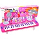 Pianinas sintezatorius su mikrofonu ir 37 klavišais - rožinis