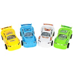 Auto pārvadātājs ar LED gaismām un 4 sporta automašīnām
