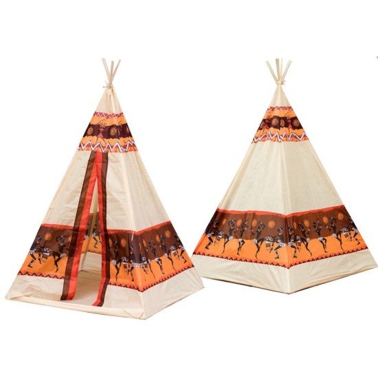 Spēļu telts "Tipi" ar 60 krāsainām bumbiņām