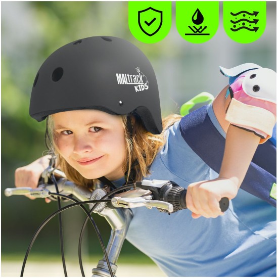 Bērnu ķivere velosipēdam, skrituļslidām, slidām, regulējama, ar ventilāciju, viegla, 48-54 cm